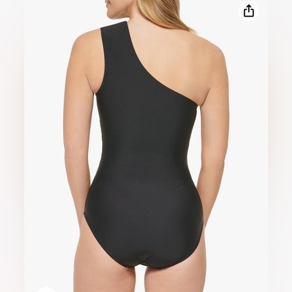 Calvin Klein Standard Shoulder Strap Starburst Pleating One Piece Swimsuit 8 - Picture 2 of 14